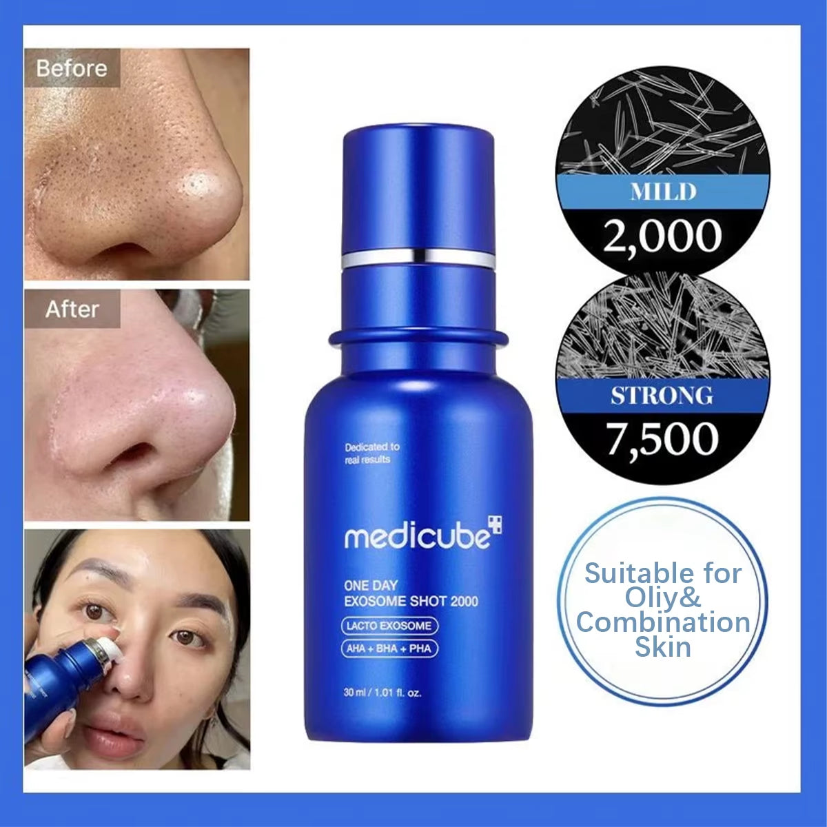 One Day Exosome Shot,Fast-Absorbing & Non-Sticky,Advanced Booster,Pore-Caring,Intensive Care,K-Beauty,Korean Makeup